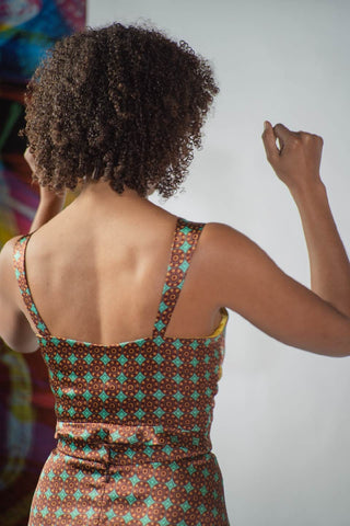 Beautiful bustier top with piping detailing: Africanprints, Africanfashion, ankaratop